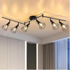 GeyouLux потолочный светильник светодиодный потолочный светильник E14 потолочный прожектор 6 ламп поворотный 350 ° потолочные прожекторы ретро 