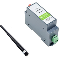 Waveshare RS485 to WiFi/Ethernet, Ethernet to WiFi Converter Module, Rail-Mount RS485 Serial Server, Modbus MQTT Gateway, 300~460800 BPS Baudrate, Support TCP/UDP/ARP/ICMP/DHCP/DNS/HTTP/MQTT