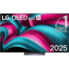 LG OLED77C5ELB Телевизор 77 дюймов (195 см) 4K OLED evo AI TV (α9 Gen8 4K AI Processor, webOS 25, 120 Гц (VRR до 144 Гц)) [модельный год 2025]