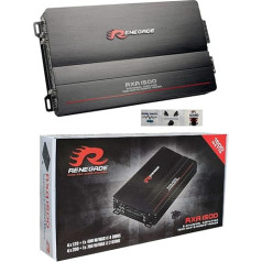 Комплект для Renegade RXA1500 RXA 1500 1 черный усилитель 5 каналов класс A/B 4 x 100 + 1 x 350 Вт RMS 4 x 200 + 1 x 700 Вт Макс 1500 Вт Макс для автомобиля, 1 шт. + 3 бесплатные