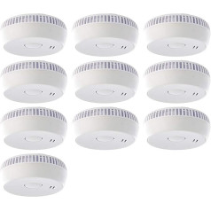 VisorTech Fire Alarm RWM-100 V2 EN 14604 Фотоэлектрический дымовой извещатель Комплект из 10 (Электронный дымовой извещатель, фотоэлектронный дымовой извещ