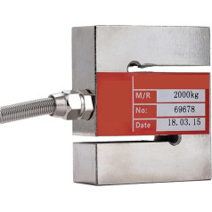 PAKLIF Waagensensor Zugkraft-S-Typ-Wägezellensensoren mit Kabellegierungsstahl-Material, volle Kapazität 20-2000 kg für elektronische Waage (Color : Silver, Size : 100KG)