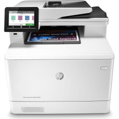 Многофункциональный цветной лазерный принтер HP Color LaserJet Pro M479fdw (принтер, сканер, копир, факс, Wi-Fi, LAN, AirPrint), 27 стр/мин, белый