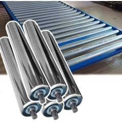 Förderbandtragrollen förderband 5 Stück Ersatz-Förderbandrollen, 2,4 Zoll, 2 Zoll, 1,5 Zoll, 1,3 Zoll и 1 Zoll Durchmesser/langlebige Edelstahlrollen für Rollenständer, Holzbearbeitung, NI