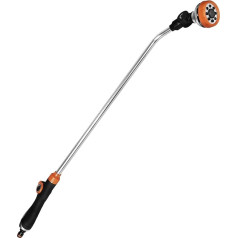 Diivoo Поливочная штанга, прочный металлический садовый душ, ручной душ для полива и уборки сада, 8 типов струй, литая штанга с большим пальцем,