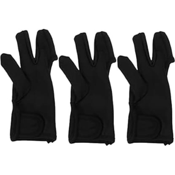 SHERCHPRY 3 Stück Hitzebeständige Handprotektoren für Haarstyling Finger Mitts für Lockenwickler und Glätteisen Schwarz Schutz vor Verbrennungen für Salongebrauch