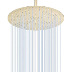 KINLIV 40 см круглая золотая душевая лейка, большая, 16 дюймов, водопад, экономия воды, цельнометаллическая нержавеющая сталь 304, потолочные душе