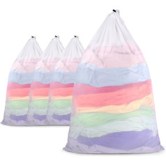 ecooe Большой мешок для стирки для стиральной машины, упаковка из 4 XXL сеток для белья с ограничителем для шнура, 60 x 90 см Мешок для стирки одеял,