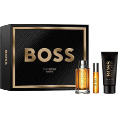 Подарочный набор Boss The Scent Festive для мужчин из 3 предметов, включающий туалетную воду для него 100 мл, туалетную воду для него, дорожный спрей 10 м