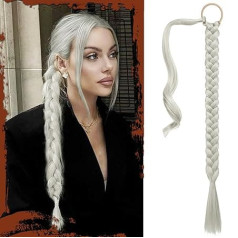 Sofeiyan Наращивание волос с косичкой, Наращивание хвоста с заколкой, длинный, плетеный хвост, натуральный/синтетический шиньон, для женщин, 76 