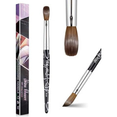 Shine Chance Кисть для акриловых ногтей Размер 10 100% Чистый Колинский волос Овальная кисть для ногтей для акриловых аппликаций Профессиональное 