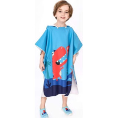 Xlabor Детское банное пончо с капюшоном из микрофибры Быстросохнущее пляжное полотенце Банный халат Полотенце для душа Плавание Серфинг Пля