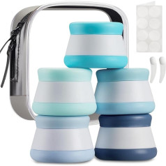 INSFIT дорожные контейнеры для туалетных принадлежностей, TSA одобренные силиконовые банки для крема, дорожный размер контейнера с крышкой, BPA 