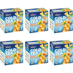 Meßmer Cold Tea Iced Tea Peach | 6 x 14 Pyramid Bags Value Pack | For Water Bottle | No Sugar | No Calories | Alternative to Sugary Drinks Such as Lemonade or Juice