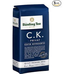 Bünting Tee C.K. Privat Real East Frisian Tea Pack of 5 - Loose Black Tea - 5 x 500 g