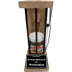 Мастер-экзамен сдан Подарок Nutella Iron Reserve Black Edition вкл. пилу Прикольная идея подарка Текст черный/б Поздравляем с мастер-экзаменом