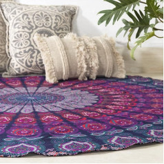 Популярные ремесла круглый гобелен индийский мандала круглый пляж бросок стены висит хиппи бохо хлопок круглый йога постельное белье 70 дю