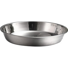 Тарелка из нержавеющей стали UPKOCH, круглая, 27,5 см, плоская тарелка для пирожных, фруктов и еды, прочная посуда для использования в помещении 