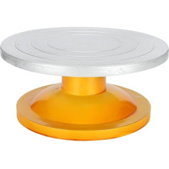 Potter Disc Turntable 25 cm Manual Pottery Disc Turntable with Non-Slip Base, Plastic Rotary Table Clay Sculpture Tools for Making Ceramic Models, Cake Decoration