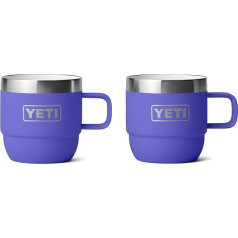 YETI Rambler Espresso Mug, вакуумная изолированная кружка из нержавеющей стали с возможностью штабелирования, Ultra Marine Violet, 2 упаковки по 6 унций (177 мл)