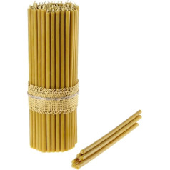 Ритуальные свечи Данилово 100% пчелиный воск (желтый) - православные свечи для молитвы, украшение стола, свадьба - нетоксичные, без копоти и ка