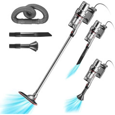 MKKM 600 Вт ручной пылесос с кабелем 22000 Па, настенный ручной пылесос с кабелем 4 м, 3 в 1 маленький пылесос, 180° всасывающая насадка и 43-78 см телеск