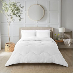 Night Lark Комплект пододеяльника без чехла 10.5 Tog Double Seersucker Collection Luxury Bedding Гипоаллергенный Машинная стирка Полярный белый