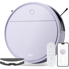 Робот-пылесос OKP, 5000Pa робот-пылесос с точной навигацией на расстоянии, 180 минут, HEPA фильтр, WLAN робот-пылесос, идеально подходит для шерсти дом