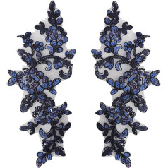 Milageto 1 Пара Кружева Аппликации Кружева Отделка Цветочные Орнаменты Патчи Вышитые Аппликации для Украшения Шитье Ремесло Платье Пиджаки Те