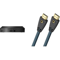 Panasonic DP-UB9004 UHD Blu-ray Player Black & Oehlbach Flex Evolution HDMI Cable - патентная защита от перегибов - 8K Ultra High Speed - 8K FUHD 60Hz 4320p / 4K 120Hz 2160p - 48Gbit/s - 1.5m