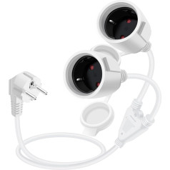 HuaLiSiJi Schuko удлинительный кабель короткий Schuko двойной штекер кабель 16 A 250 В удлинительный кабель 2 в 1 короткий защитный контакт удлинительны