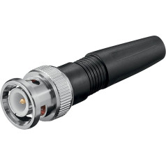 BNC-коннектор с винтовой крышкой, с пластиковой крышкой и контактом под пайку 10 шт.