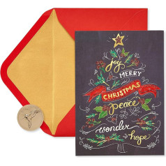 Папирус - Рождественские открытки с конвертами - Тебе и твоим, Рождественская елка (упаковка из 14)