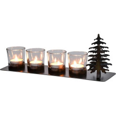 Marrakech Advent Wreath Oblong Candle Holder Jaminto Metal 35 cm Long - Christmas Decoration Candle Strip Modern