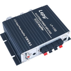 Fasizi LP-V3S Hi-Fi стерео усилитель мощности 2 Ch 25WR.M.S динамик с 3,5 мм аудио вход, 3,5 мм MP3 гнездо с 5 A блок питания для компьютеров, MP3-плееров и т.д. - Че