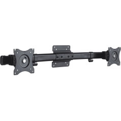 PureMounts PM-OFFICE-AD Адаптер для двух мониторов 33-69 см (13-27 Zoll), neigbar: -45° bis 45°, schwenkbar: -15° bis 15°, drehbar: -180° bis 180°, Traglast: max 10 кг, VESA 100x100 schwarz