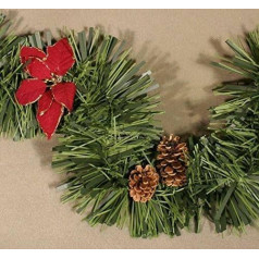 Пластырь Dmora, рождественское украшение, рождественский орнамент, праздничное украшение, сделано в Италии, 500 x 15 x 15 см, зеленый и красный