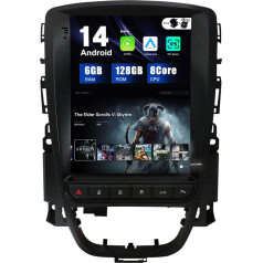 SXAUTO - 6G + 128G - Android 12 IPS Автомобильное радио для Opel Vauxhall Astra J Buick Excelle XT GT (2006-2016) - Встроенный Carplay/Android Car - Камера + микрофон - DAB SWC Fast Boot 360-CAM WiFi - 2 DIN 9.