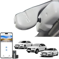 Передняя 4K и задняя 1080p Dash Cam Custom Fit для Audi (модель B Grey) A4 A6 Allroad A3 A5 A6 Q5 A8 S8 A7 S5 Q3 S3 S7, интегрированный внешний вид OEM, WiFi и бесплатное приложение, к