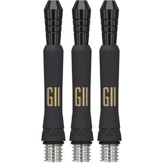 Target Darts Phil Taylor Gen 11 Power 9-Five Shafts, Raw Power Titanium Dart Shafts Pack of 3 | Phil Taylor G11 Black Shaft Set, профессиональные аксессуары для дартса - короткая/средняя/средняя д