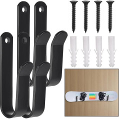 GGXZHT Сноуборд настенное крепление горизонтальное, скейтборд настенное крепление, черный держатель для скейтборда лонгборд, хранение сноуб