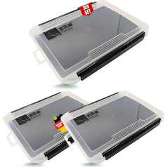 Zite Fishing EVA коробка для приманок, рыбалка, набор из 3, 25,5 x 19,5 x 3,5 см, сплошная вставка из EVA пены, прорезь, верхняя часть для различных аксессуаро