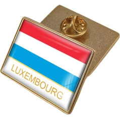 Броши с флагом Люксембурга - Булавка с флагом в стиле хип-хоп, винтажная брошь для женщин и мужчин, украшения с шармом, аксессуары для одежды