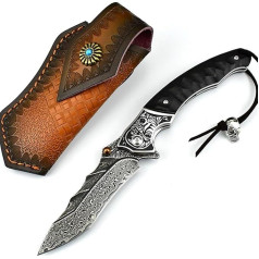 Складной нож Generisch Одноручный нож на открытом воздухе Сталь VG10 Нож на открытом воздухе Портативный складной нож для самообороны Черная сан