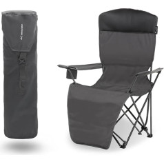 Кемпинговое кресло qeedo Johnny Relax с функцией откидывания, максимальная нагрузка 105 кг, складное кресло с подставкой для ног, держателем для нап