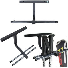 QLS лыжный держатель настенный для 2 пар 30 см лыжные палки для скандинавской ходьбы треккинг лыжная стойка крюк рельс с защитным резиновым п