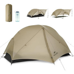 Naturehike Mongar UL Tent [2025 Upgrade] 1.5kg Ultralight Tents 1/2 Person Backpack Tent 4 Use Modes Waterproof Hiking Tents for Camping with Porch Easy Setup