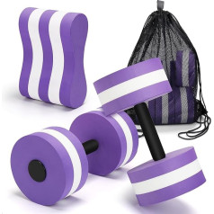 Carperipher Набор для аквааэробики для упражнений в воде, оборудование для фитнеса в бассейне, набор водных гантелей с пеной, водные гантели и 5-с