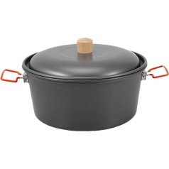 Кемпинговые кастрюли для приготовления пищи - 7,5 л открытый кемпинговый горшок с пароваркой, легкий жаропрочный комплект пароварки из алюм