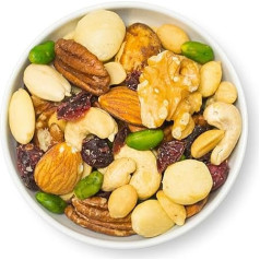 1001 Frucht Elegant ореховая смесь, 1000 г, натуральные орехи, рафинированные с клюквой, без добавления сахара и добавок, веганские, эксклюзивные ягод